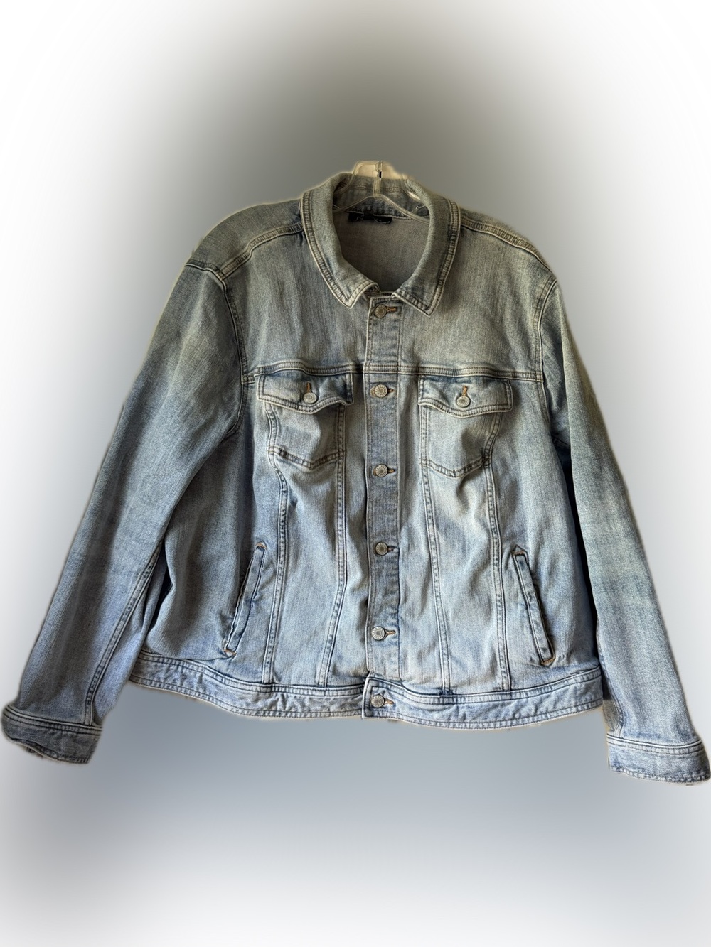 Talbots Light Wash Denim Jacket; 3X